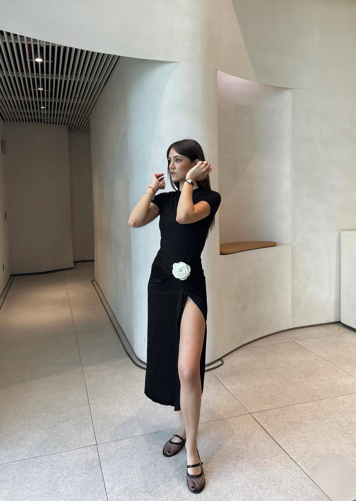 Black rose dress