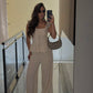 Linen Lace Set - Beige