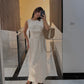 Draped Linen Dress