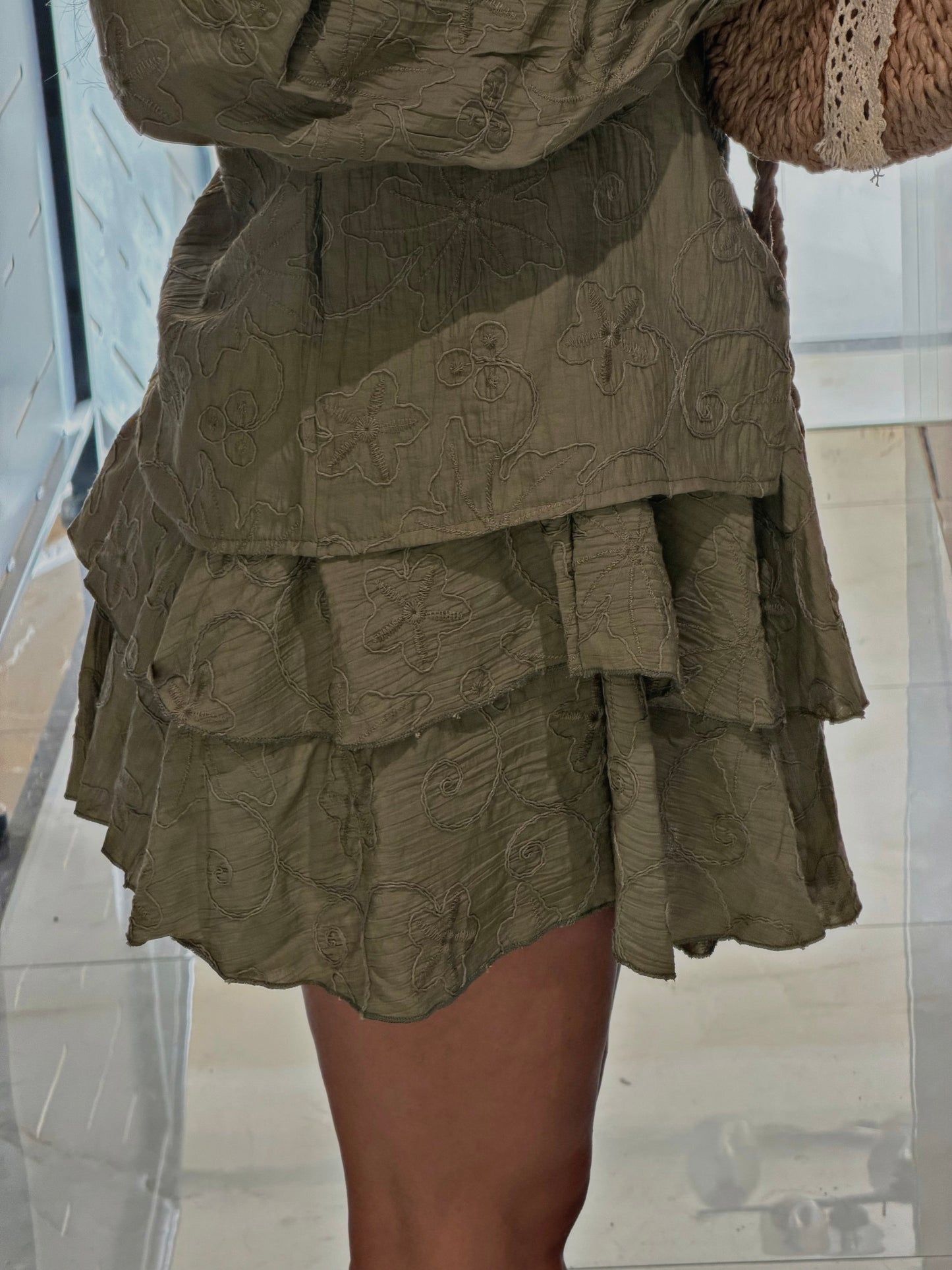 Flora Embroidery Set - Olive
