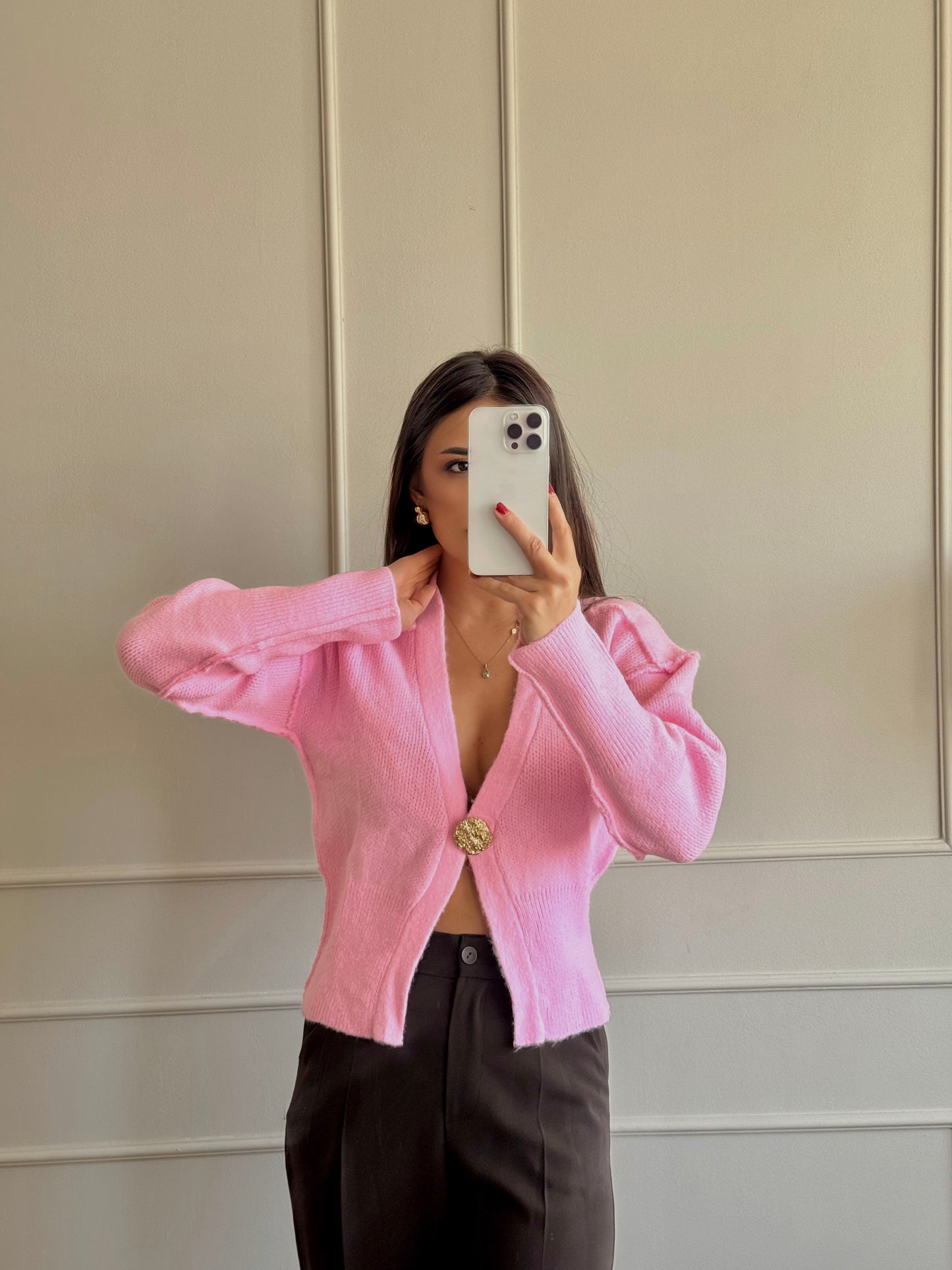 Dzemper sa zlatnim dugmetom | dve boje