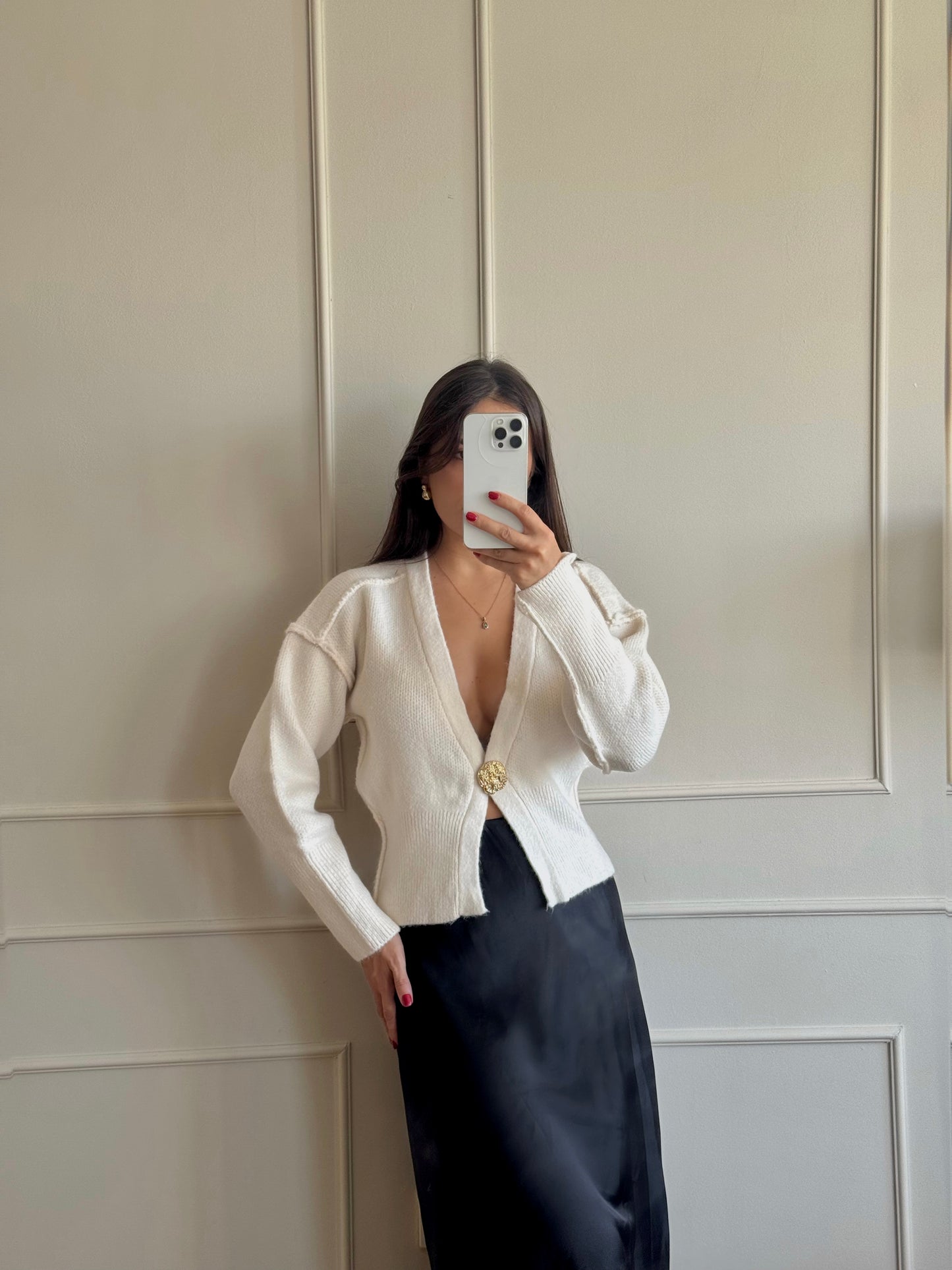 Dzemper sa zlatnim dugmetom | dve boje