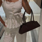 Linen Lace Set - White